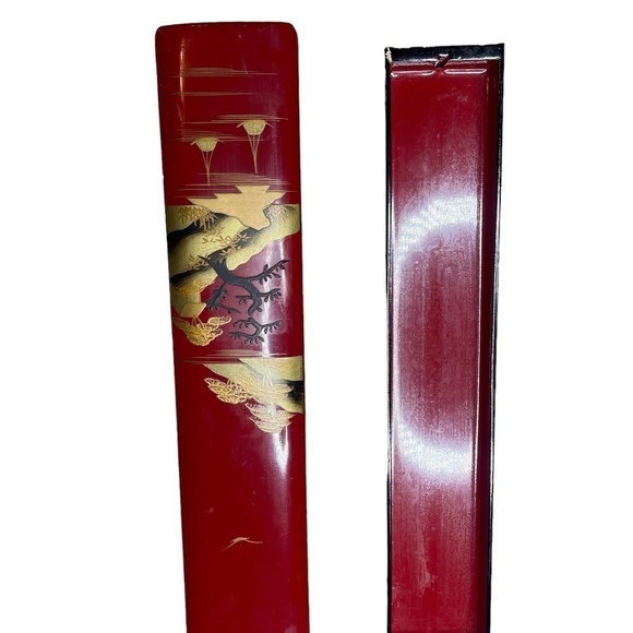 Unique Vintage Lacquer Chinese Chopstick Box - Picture 6 of 7